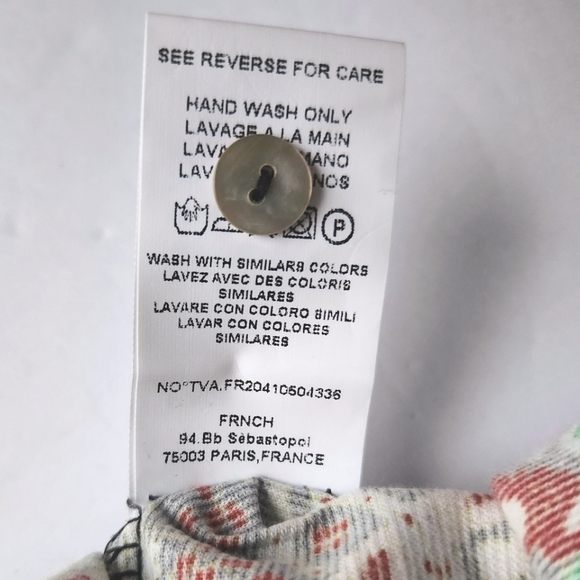 FRNCH Paris Kylie Woven Shirt in Foxy Paisley Print XS NEW - Picture 9 of 12